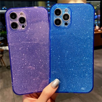 Θήκη Bling Glitter Fluorescent έγχρωμη αντικραδασμική θήκη για iPhone 13 12 Mini 11 Pro XS Max X XR 7 8 Plus SE 2020 Bright Slim TPU κάλυμμα