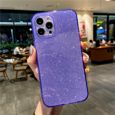 Θήκη Bling Glitter Fluorescent έγχρωμη αντικραδασμική θήκη για iPhone 13 12 Mini 11 Pro XS Max X XR 7 8 Plus SE 2020 Bright Slim TPU κάλυμμα