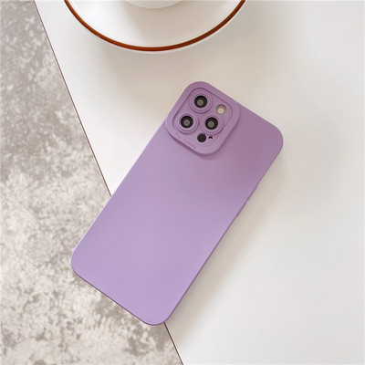 Мек силиконов едноцветен флуоресцентен калъф за iPhone 14 13 12 11 Pro XS Max 7 8 Plus X XR SE 2 Защитно покритие на камерата Coque