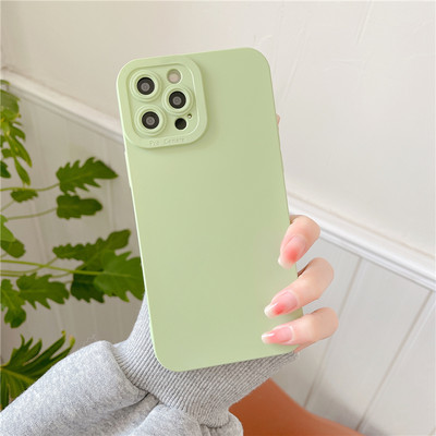 Мек силиконов едноцветен флуоресцентен калъф за iPhone 14 13 12 11 Pro XS Max 7 8 Plus X XR SE 2 Защитно покритие на камерата Coque