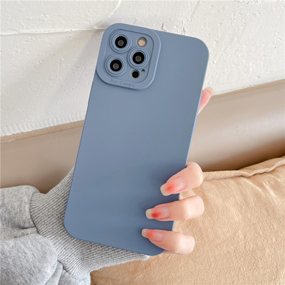 Мек силиконов едноцветен флуоресцентен калъф за iPhone 14 13 12 11 Pro XS Max 7 8 Plus X XR SE 2 Защитно покритие на камерата Coque
