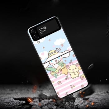 Περίβλημα και θήκη Samsung Galaxy Z Flip Z Flip3 5G Flipz 4 PC Keras Kulit Matte Lucu Bayi Cinnamoroll