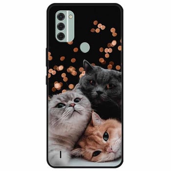 Untuk Nokia C31 Casing C 31 Capa Silikon Dicat Kucing Penutup Hitam Lunak untuk Nokia C31 2022 Meliputi NokiaC31 4G TPU Coque Pelindung