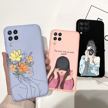 Για κάλυμμα Θήκη Samsung Galaxy M32 Fashion Love Heart Paint Μαλακό TPU Fundas Για Samsung M32 M 32 M325F GalaxyM32 4G 5G θήκη τηλεφώνου