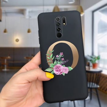 Για εξώφυλλο Xiaomi Redmi 9 Θήκη Alphabet Letters Flower Soft Silicone Fundas For Redmi 9 redmi9 Προφυλακτήρας Αντικραδασμική θήκη τηλεφώνου 6,53\