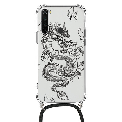 Θήκη κολιέ για Xiaomi Redmi Note 8 Pro 8T T Flower TPU Coque Coque For Redmi note8 note8t 8pro Θήκες κορδονιού με κορδόνι Πίσω