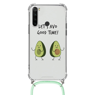 Θήκη κολιέ για Xiaomi Redmi Note 8 Pro 8T T Flower TPU Coque Coque For Redmi note8 note8t 8pro Θήκες κορδονιού με κορδόνι Πίσω