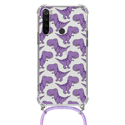 Θήκη κολιέ για Xiaomi Redmi Note 8 Pro 8T T Flower TPU Coque Coque For Redmi note8 note8t 8pro Θήκες κορδονιού με κορδόνι Πίσω