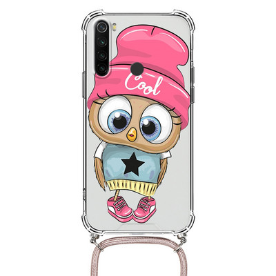 Θήκη κολιέ για Xiaomi Redmi Note 8 Pro 8T T Flower TPU Coque Coque For Redmi note8 note8t 8pro Θήκες κορδονιού με κορδόνι Πίσω