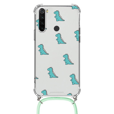 Θήκη κολιέ για Xiaomi Redmi Note 8 Pro 8T T Flower TPU Coque Coque For Redmi note8 note8t 8pro Θήκες κορδονιού με κορδόνι Πίσω