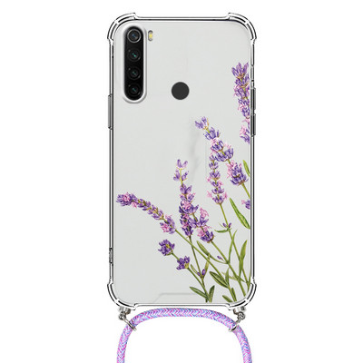 Θήκη κολιέ για Xiaomi Redmi Note 8 Pro 8T T Flower TPU Coque Coque For Redmi note8 note8t 8pro Θήκες κορδονιού με κορδόνι Πίσω