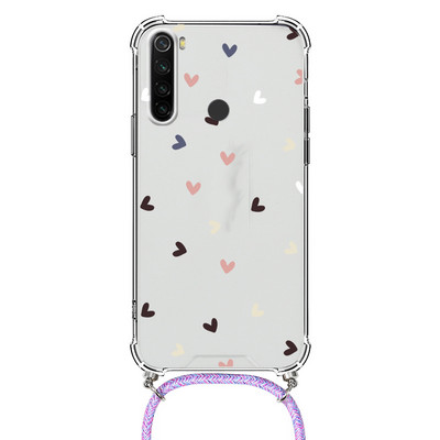Θήκη κολιέ για Xiaomi Redmi Note 8 Pro 8T T Flower TPU Coque Coque For Redmi note8 note8t 8pro Θήκες κορδονιού με κορδόνι Πίσω