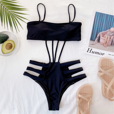 2021. Novi seksi monokini bez leđa izdubljeni ženski kupaći kostim Jednodijelni kupaći kostim Ženski podstavljeni kupaći kostim Swim Lady V3022