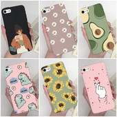 Калъф за Apple iPhone 5 5S 5SE 6 6 Plus Fashion Soft Bumper TPU Painted Matte Silicone Back Phone Cover Удароустойчиви калъфи Fundas