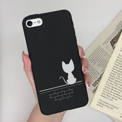 Калъф за Apple iPhone 5 5S 5SE 6 6 Plus Fashion Soft Bumper TPU Painted Matte Silicone Back Phone Cover Удароустойчиви калъфи Fundas