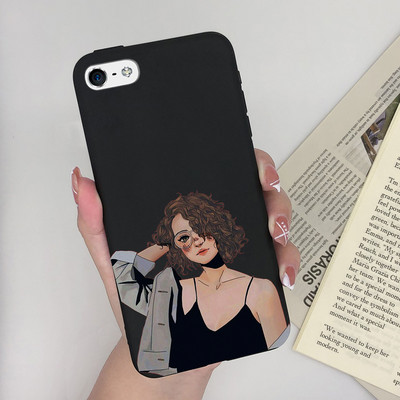 Калъф за Apple iPhone 5 5S 5SE 6 6 Plus Fashion Soft Bumper TPU Painted Matte Silicone Back Phone Cover Удароустойчиви калъфи Fundas