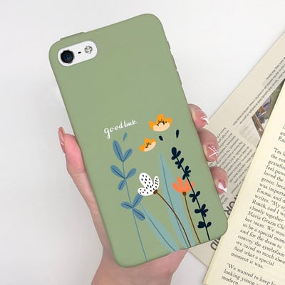 Калъф за Apple iPhone 5 5S 5SE 6 6 Plus Fashion Soft Bumper TPU Painted Matte Silicone Back Phone Cover Удароустойчиви калъфи Fundas