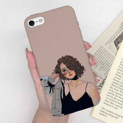 Калъф за Apple iPhone 5 5S 5SE 6 6 Plus Fashion Soft Bumper TPU Painted Matte Silicone Back Phone Cover Удароустойчиви калъфи Fundas