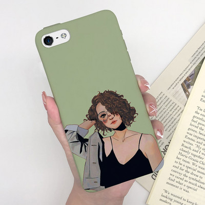 Калъф за Apple iPhone 5 5S 5SE 6 6 Plus Fashion Soft Bumper TPU Painted Matte Silicone Back Phone Cover Удароустойчиви калъфи Fundas