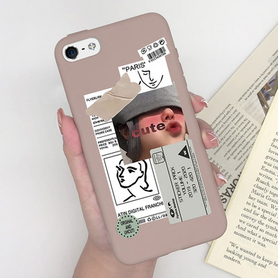 Калъф за Apple iPhone 5 5S 5SE 6 6 Plus Fashion Soft Bumper TPU Painted Matte Silicone Back Phone Cover Удароустойчиви калъфи Fundas