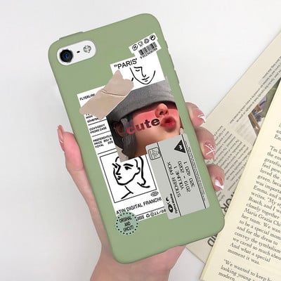 Калъф за Apple iPhone 5 5S 5SE 6 6 Plus Fashion Soft Bumper TPU Painted Matte Silicone Back Phone Cover Удароустойчиви калъфи Fundas
