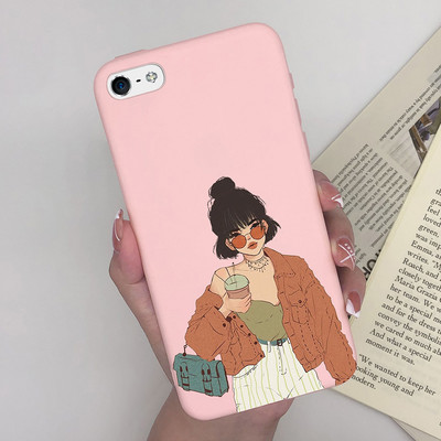 Калъф за Apple iPhone 5 5S 5SE 6 6 Plus Fashion Soft Bumper TPU Painted Matte Silicone Back Phone Cover Удароустойчиви калъфи Fundas