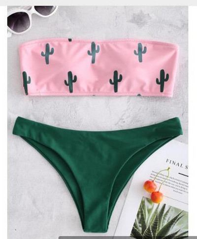 Plavky 2022 Nové dámske dvojdielne bikiny bandeau Sexy bez ramienok s odhalenými ramenami a chrbtom, tangá, letné plážové oblečenie, bikiny