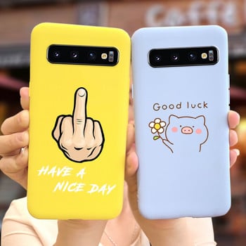 Για Samsung Galaxy S10 S10e S10+ Θήκη Fashion Candy Μαλακό κάλυμμα τηλεφώνου σιλικόνης για Samsung S10 Plus S10e Fundas Coque Bumper