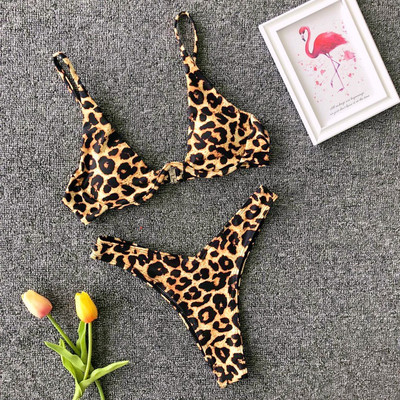Mikro bikini 2022. Kupaći kostimi Ženski seksi žuti leopard zmijski print Kupaći kostim sa žicom Kupaći kostim Kupaći kostim za plažu sa tangama Bikini