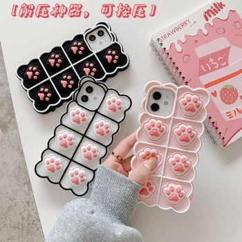 Cute Cartoon Cat Paw Μαλακή θήκη σιλικόνης για Samsung A52 A72 A51 A71 A32 A21 A20 A30 A50 A10E S9 S10 S20 S21 Plus Note 20 Ultra