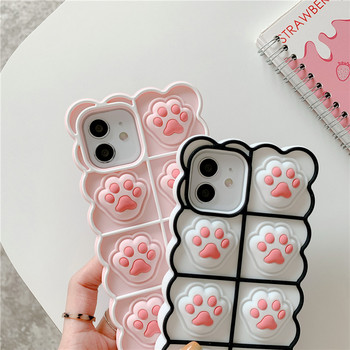 Cute Cartoon Cat Paw Μαλακή θήκη σιλικόνης για Samsung A52 A72 A51 A71 A32 A21 A20 A30 A50 A10E S9 S10 S20 S21 Plus Note 20 Ultra