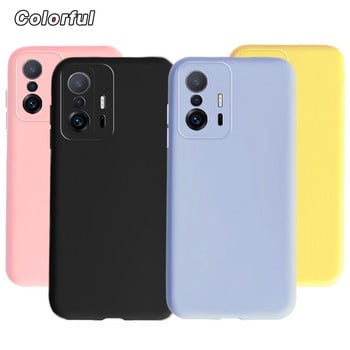 Силиконов калъф за Xiaomi 11T Case Mi 11T Pro Soft Slim Fundas Coque Candy Matte Phone Cover за Xiaomi 11T Pro Mi11T Pro Bumper