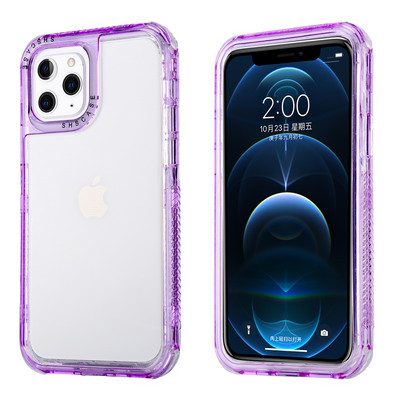 Atsparus smūgiams buferio telefono dėklas, skirtas iPhone 13 12 11Pro Max XR XS Max X 7 8 Plus 14Pro SE 2020 Candy Color skaidrus kietas kompiuterio dangtelis