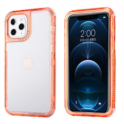 Ütésálló lökhárító telefontok iPhone 13 12 11Pro Max XR XS Max X 7 8 Plus 14Pro SE 2020 Candy Color átlátszó kemény PC borítóhoz