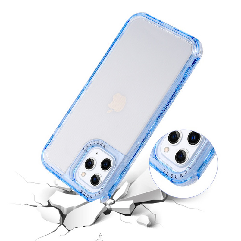 Ütésálló lökhárító telefontok iPhone 13 12 11Pro Max XR XS Max X 7 8 Plus 14Pro SE 2020 Candy Color átlátszó kemény PC borítóhoz