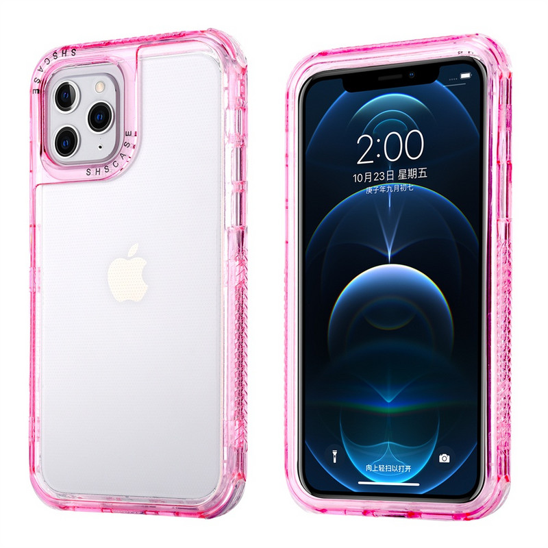 Ütésálló lökhárító telefontok iPhone 13 12 11Pro Max XR XS Max X 7 8 Plus 14Pro SE 2020 Candy Color átlátszó kemény PC borítóhoz
