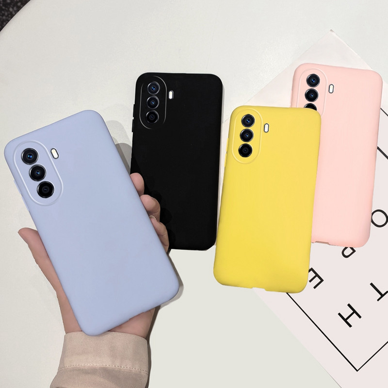 За Huawei Nova Y70 Plus Case MGA-LX9 Cute Macaron Pure Color Cover Soft Fundas Калъф за телефон за Huawei NovaY70 Nova Y70 Plus Capa