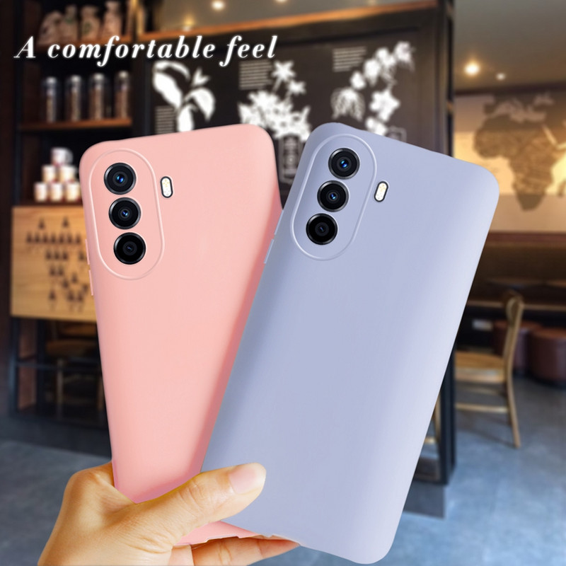 За Huawei Nova Y70 Plus Case MGA-LX9 Cute Macaron Pure Color Cover Soft Fundas Калъф за телефон за Huawei NovaY70 Nova Y70 Plus Capa