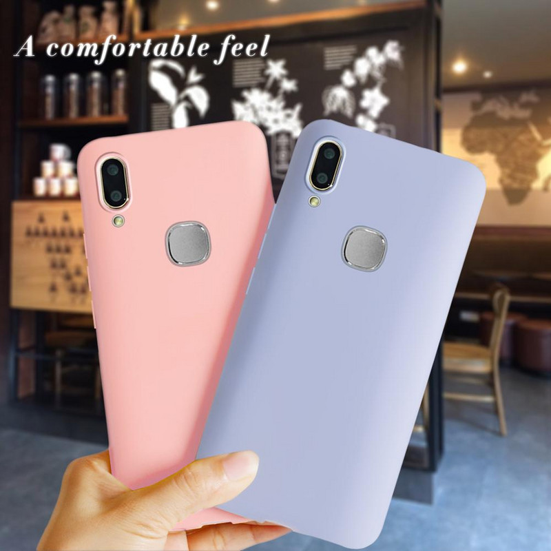 Силиконов калъф за Vivo V9 Youth Case 1726 1727 Мек удароустойчив Candy заден капак за Vivo V9 VivoV9 1723 калъфи за телефони 6.3`` броня