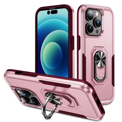Gyűrűtartó tok iPhone 13 11 12 14 Pro Max XR X XS Max Lens kameravédő mágneses fém gyűrűs páncéltok iPhone 14 készülékhez