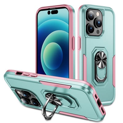 Gyűrűtartó tok iPhone 13 11 12 14 Pro Max XR X XS Max Lens kameravédő mágneses fém gyűrűs páncéltok iPhone 14 készülékhez