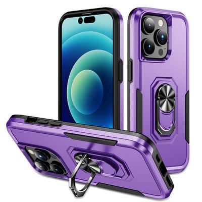 Gyűrűtartó tok iPhone 13 11 12 14 Pro Max XR X XS Max Lens kameravédő mágneses fém gyűrűs páncéltok iPhone 14 készülékhez