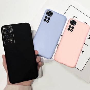 За Xiaomi Redmi Note 11 4G Калъф Сладък бонбон Матово покритие Броня Меки калъфи за телефони За Xiaomi Redmi Note 11 Pro Note11 S Заден капак