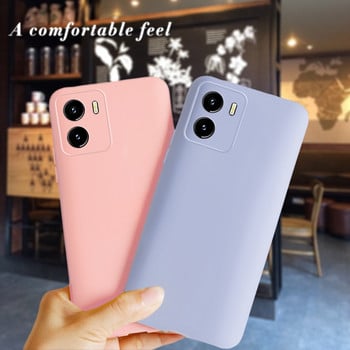 Για Vivo Y15s Case Cute Candy Color Matte Cover Θήκη τηλεφώνου σιλικόνης για Vivo Y01 Y 01 Πίσω κάλυμμα Vivo Y15a Y 15 s Τσάντες Capa