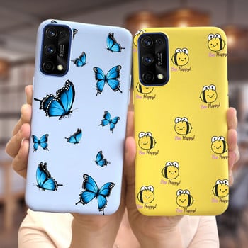 Θήκη για OPPO Realme 7 Pro Θήκη τηλεφώνου σιλικόνης για Realme 7 5G Realme7 Pro Protective Coque Μαλακό κάλυμμα προφυλακτήρα Shell Flower