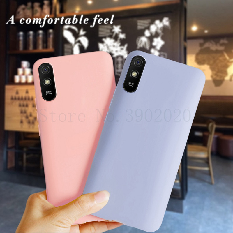 Candy silikonska maska za Redmi 9A, otporna na udarce, mekana silikonska TPU telefon, izdržljiva maska za Xiaomi Redmi 9A Case Puna zaštitna školjka