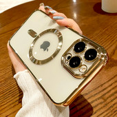 Διαφανής θήκη Magsafe Magsafe Wireless Charging για iPhone 14 13 12 11 Pro Max Plus Πλήρες κάλυμμα φακού γυαλιού iPhone14 14Pro