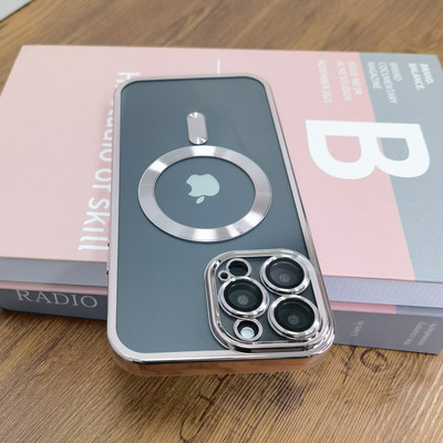 Διαφανής θήκη Magsafe Magsafe Wireless Charging για iPhone 14 13 12 11 Pro Max Plus Πλήρες κάλυμμα φακού γυαλιού iPhone14 14Pro