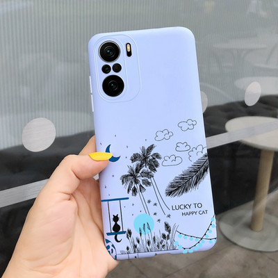 За Xiaomi Poco F3 Калъф Redmi K40 Pro Сладко покритие с рисувани бонбони Мек силиконов калъф за Xiaomi Redmi K40 Pro Plus RedmiK40 Корпус