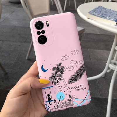 За Xiaomi Poco F3 Калъф Redmi K40 Pro Сладко покритие с рисувани бонбони Мек силиконов калъф за Xiaomi Redmi K40 Pro Plus RedmiK40 Корпус